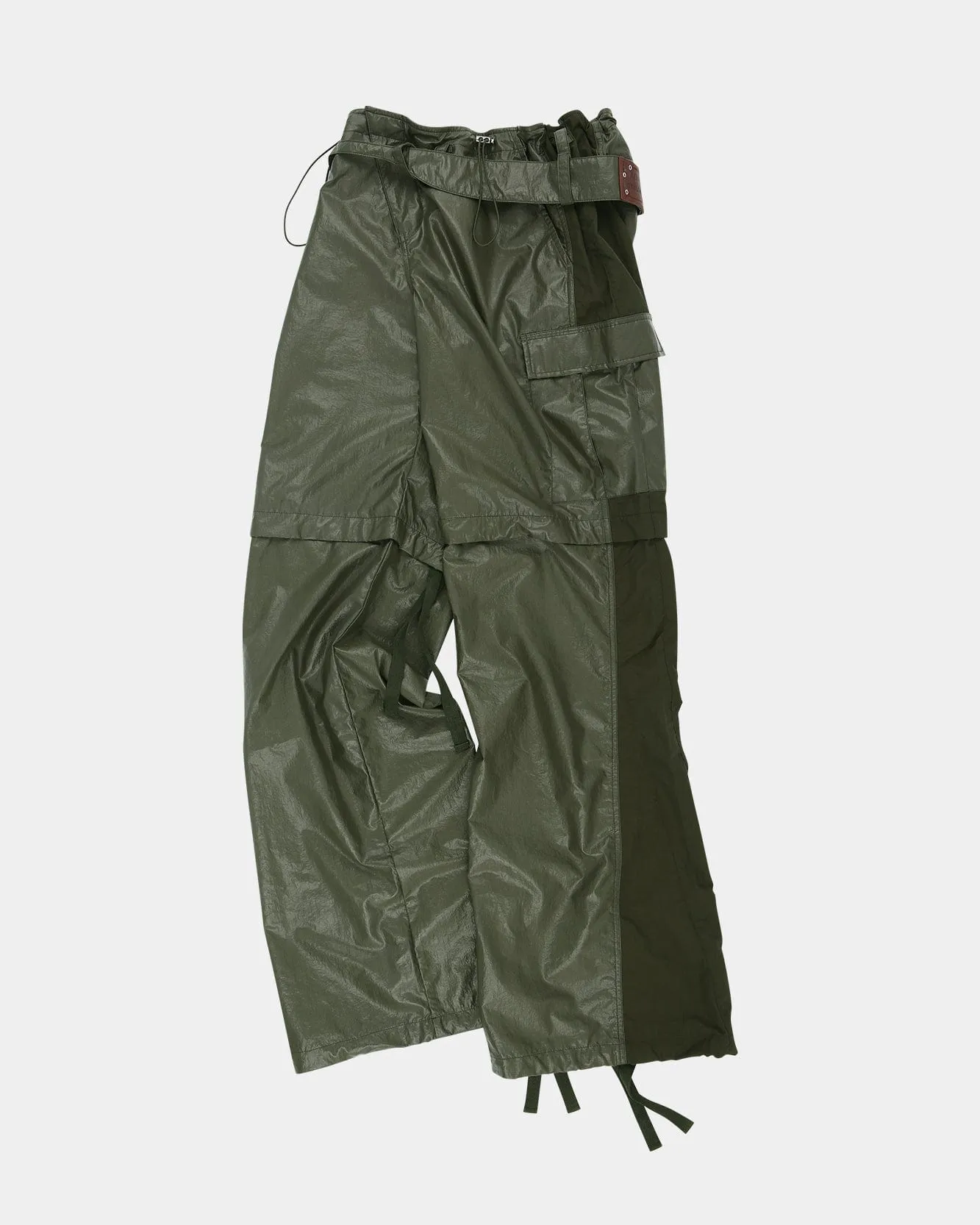 ADSB X OTTOLINGER ADJUSTABLE PARACHUTE PANTS apa776w(KHAKI)