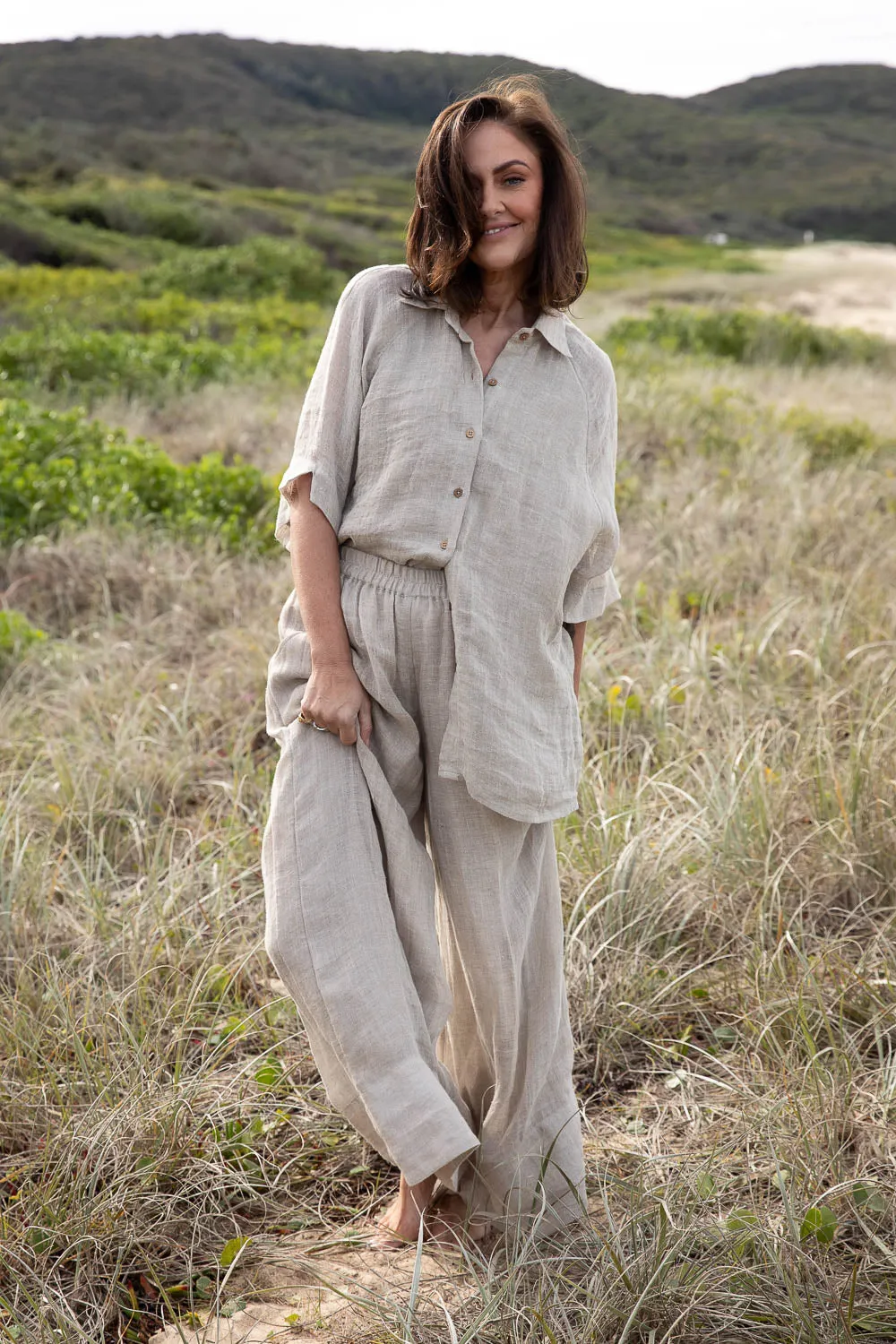 Arana Linen Pant - Natural