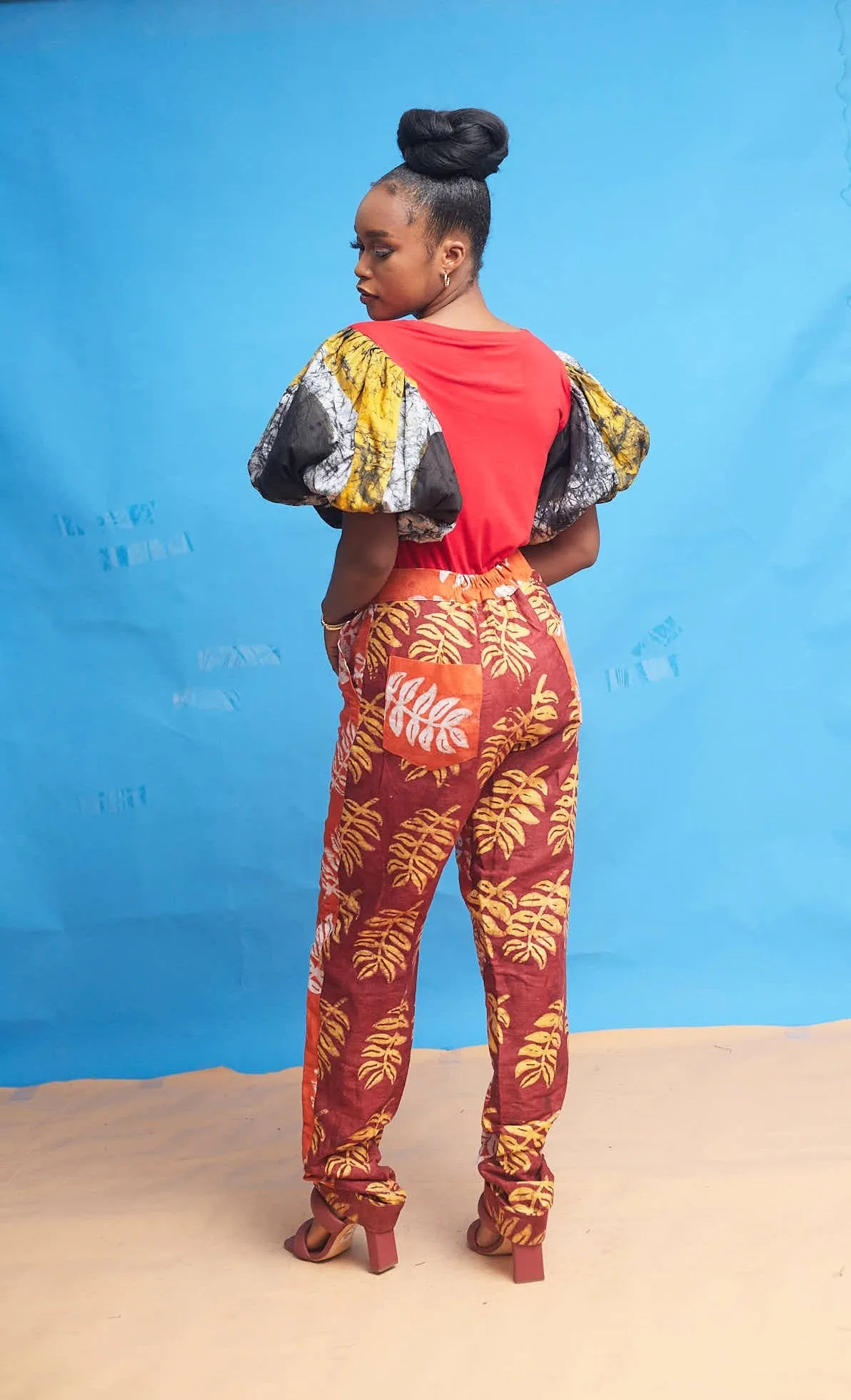 Ayode 2-print adire pants