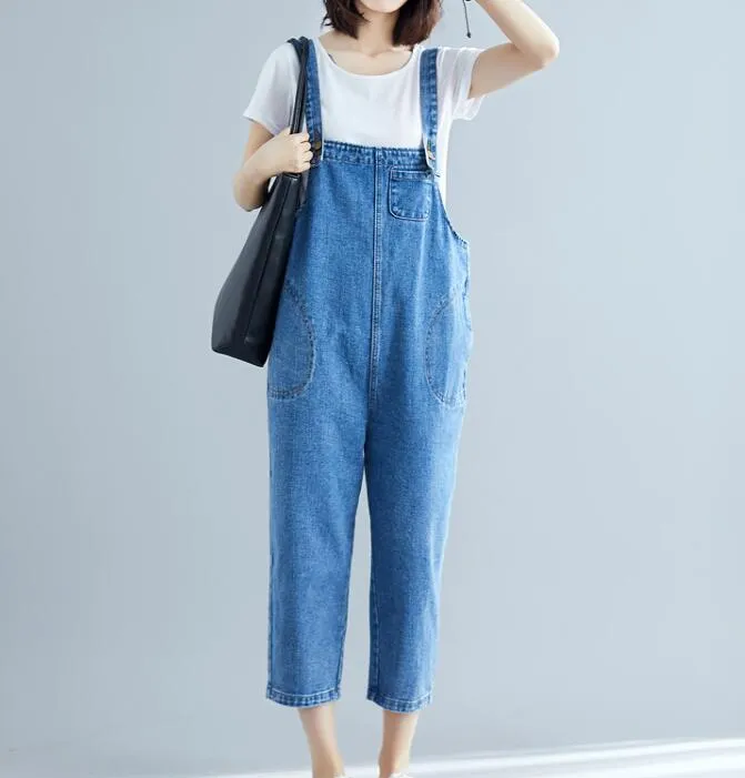 Blue Denim Spring Overall Women Casual Jumpsuits PZ97251