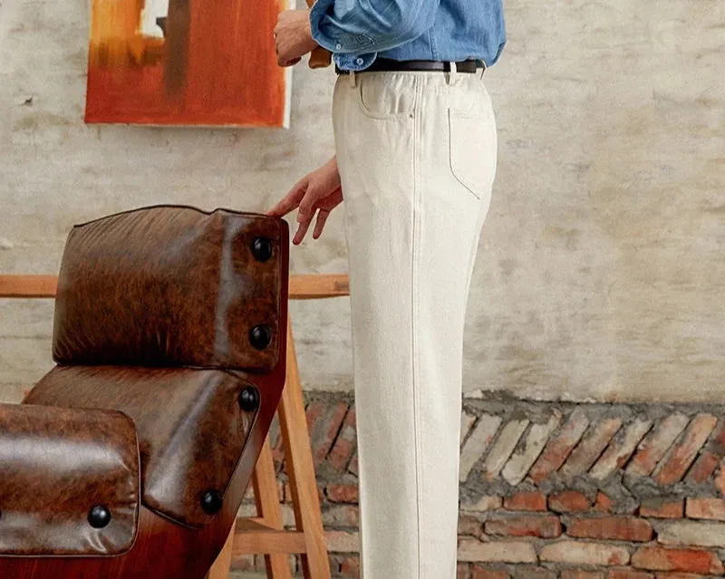 British pure cotton old money pants