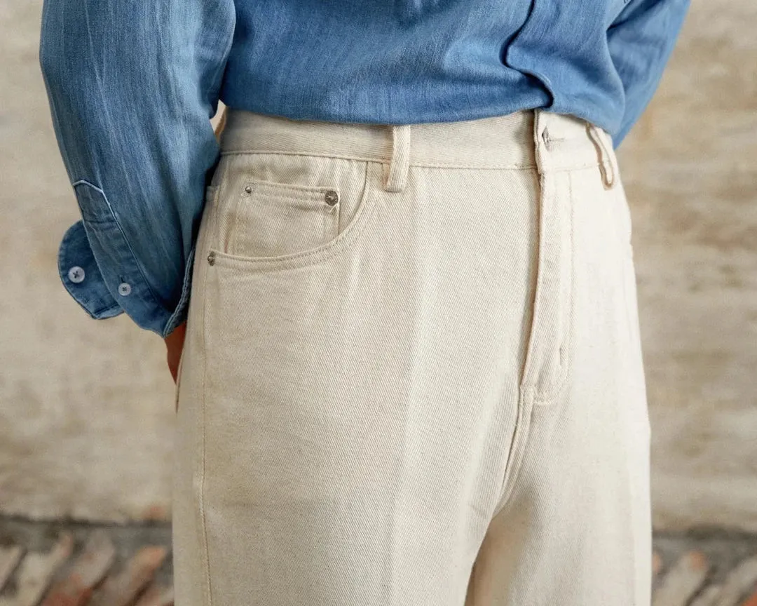 British pure cotton old money pants