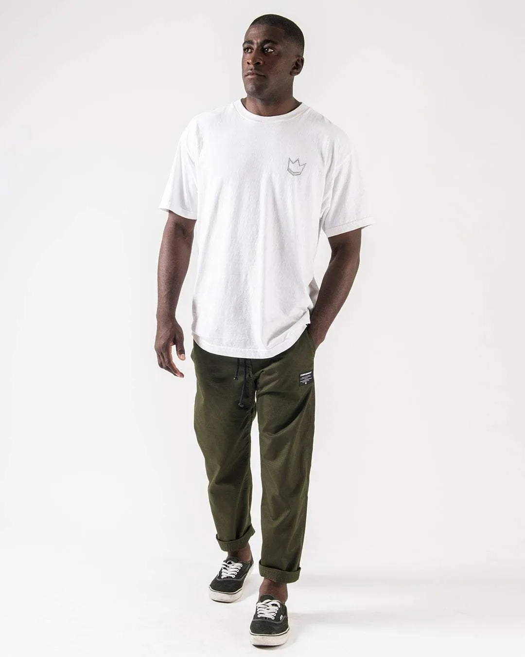 Casual Rip Stop Gi Pants - Military Green