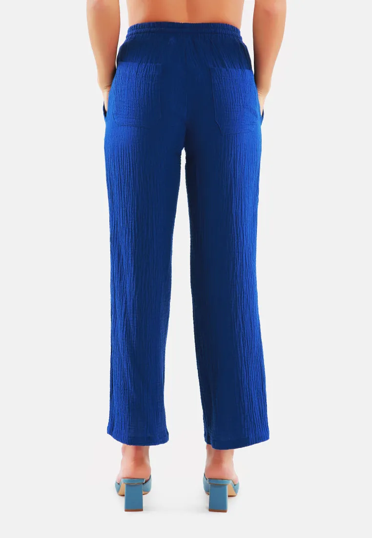 Drawstring Casual Lounge Wide Pants