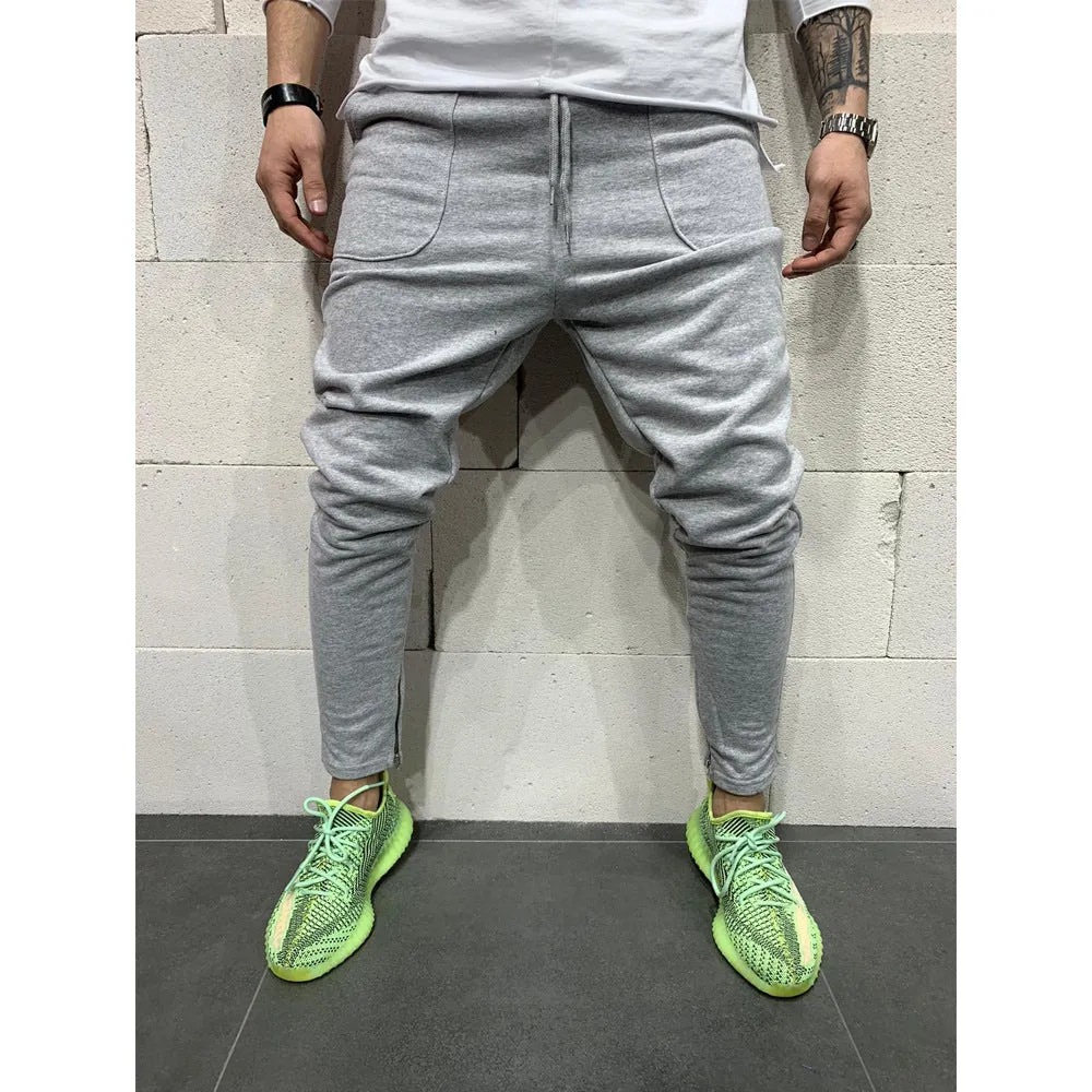 Jogging pants pocket casual pants