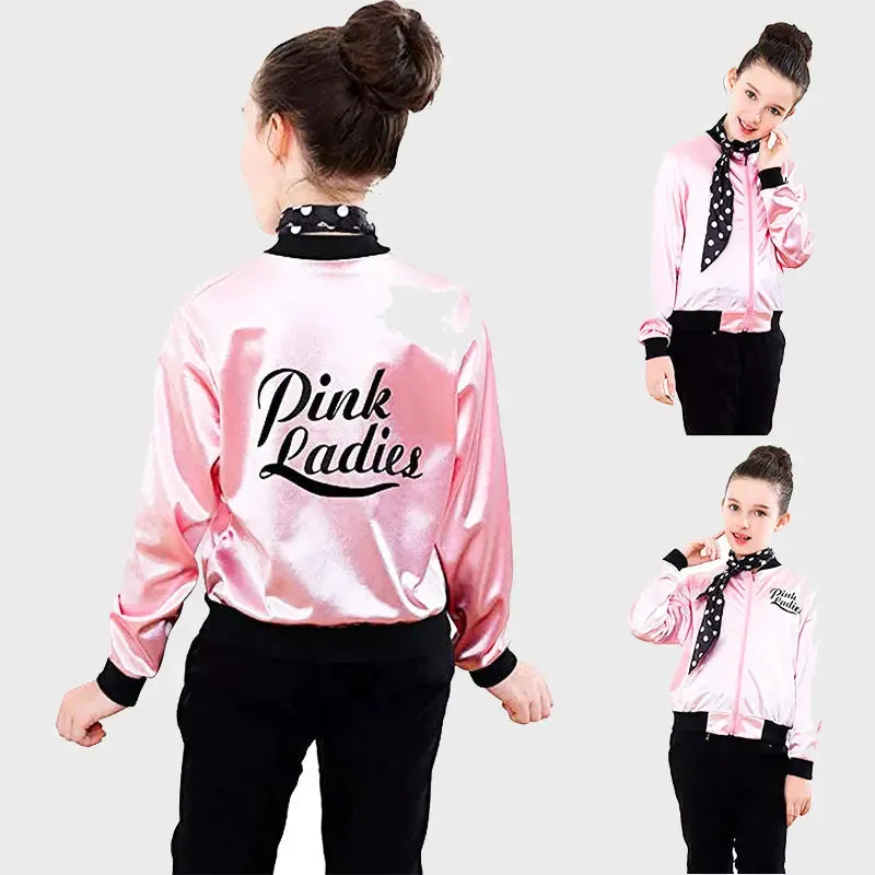 Kids Ladies Grease Jacket Costume