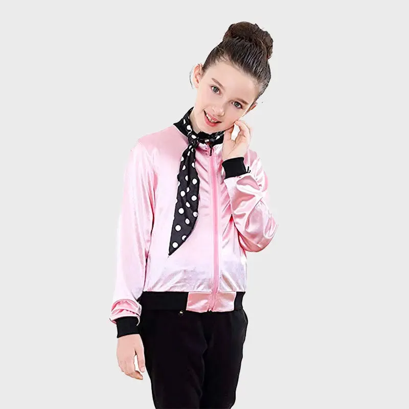 Kids Ladies Grease Jacket Costume