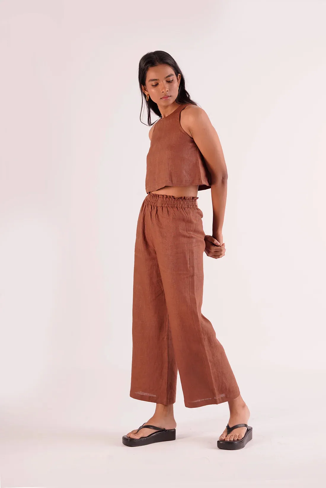 Ladies Comfortable 100% Linen Formal Pant