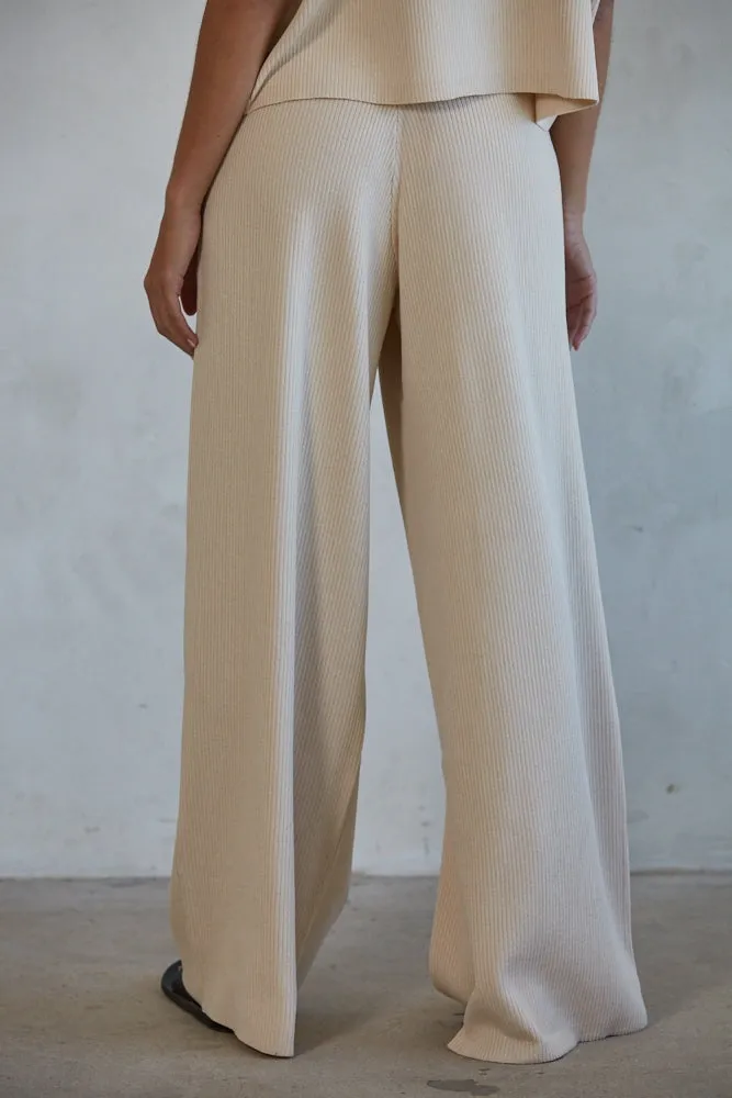 Lexie Ribbed Sweater Wide Leg Pants