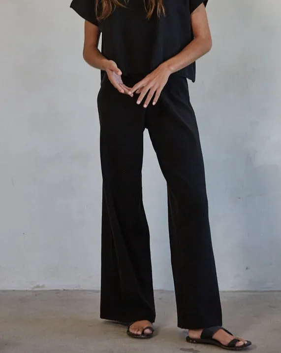 Lexie Ribbed Sweater Wide Leg Pants