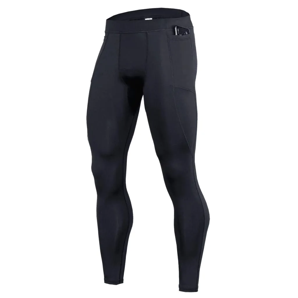 Men Breathable Quick-drying Phone Pocket Sports Tights