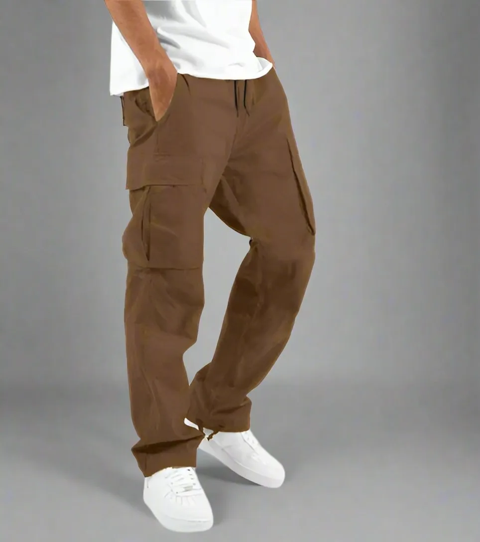 Men's Casual Multi Pocket Straight Leg Cargo Pants