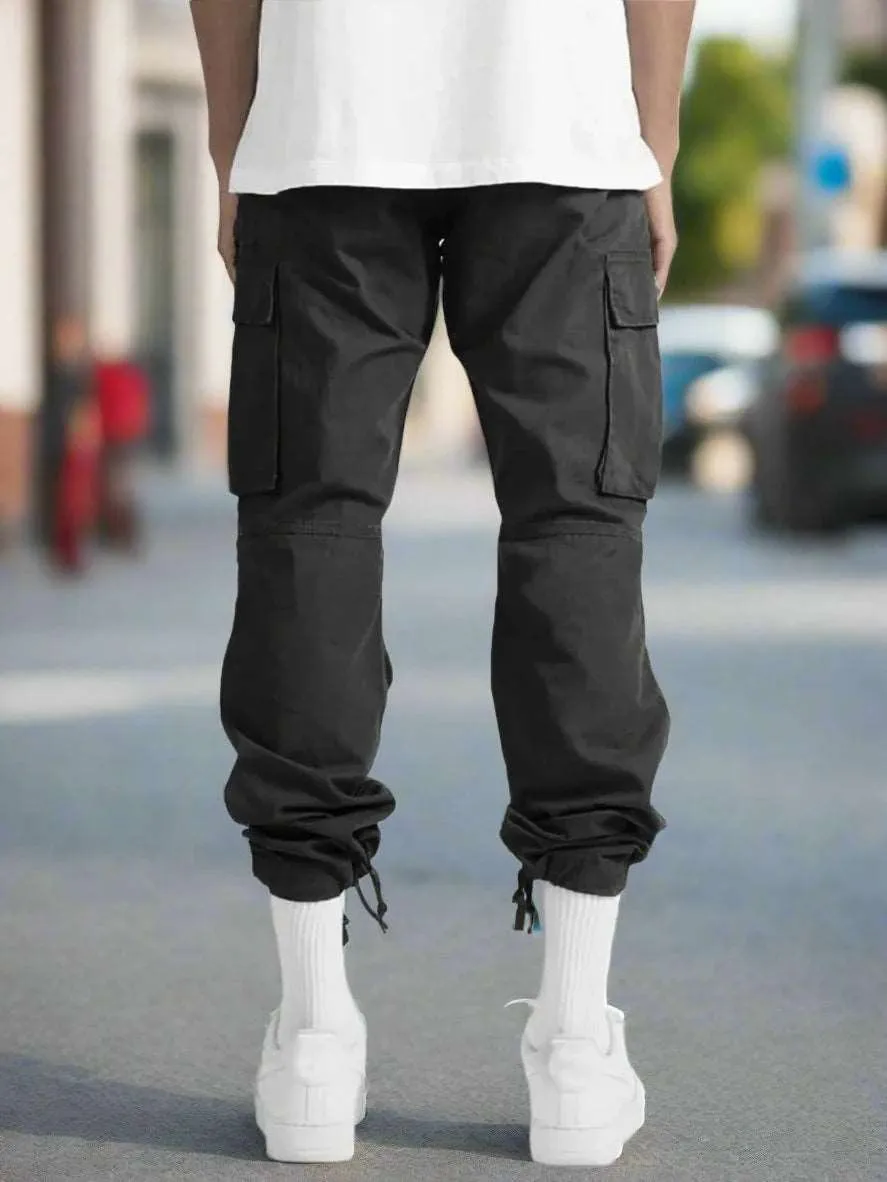 Men's Casual Multi Pocket Straight Leg Cargo Pants