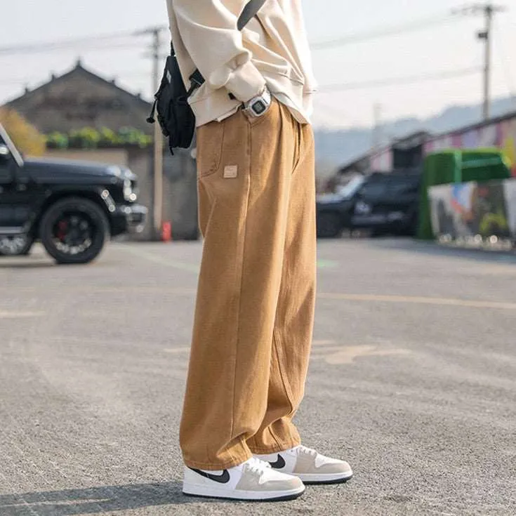 Men's Casual Straight Leg Cotton Pants