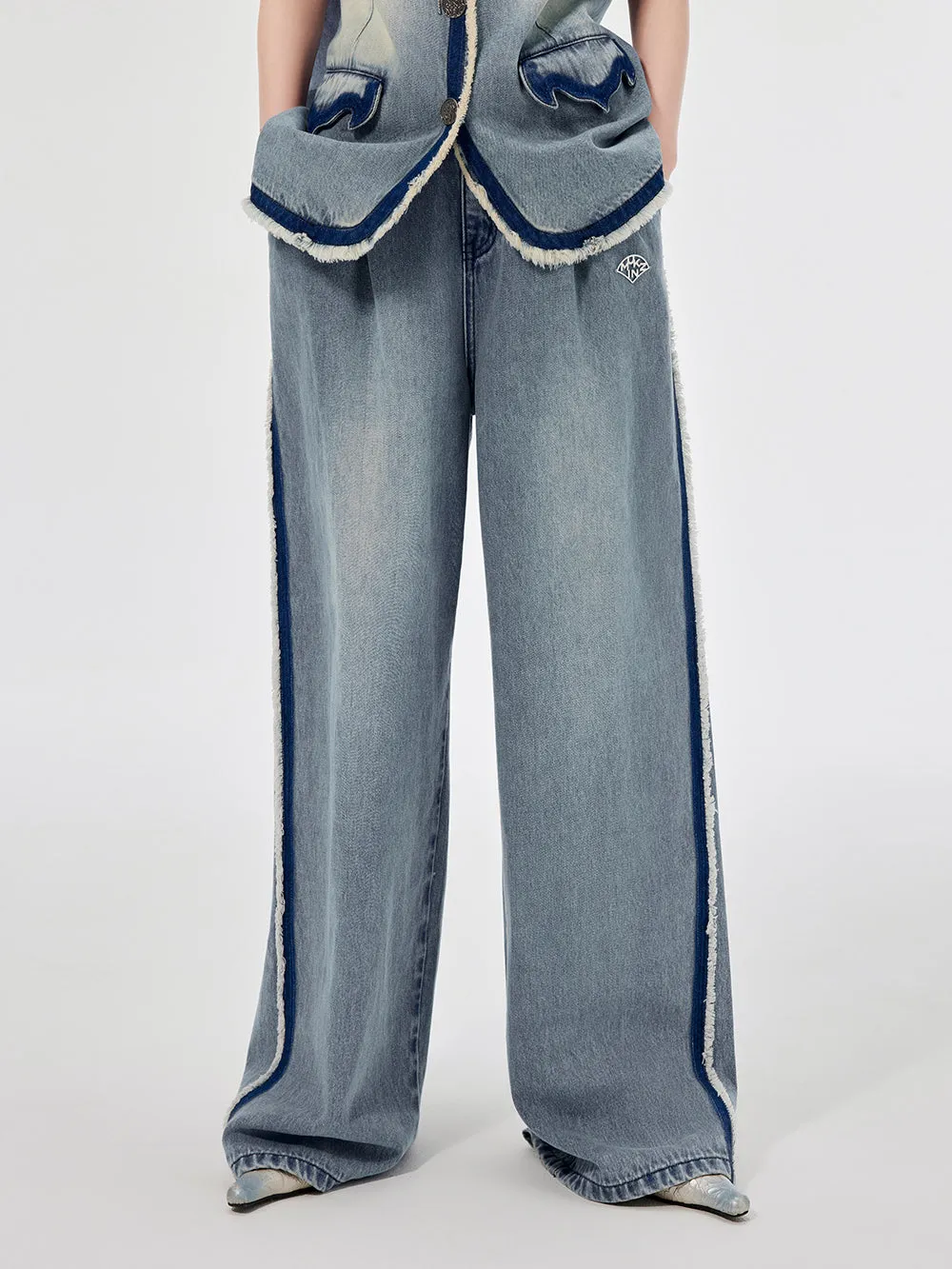 MUKZIN Blue Denim Casual Pant