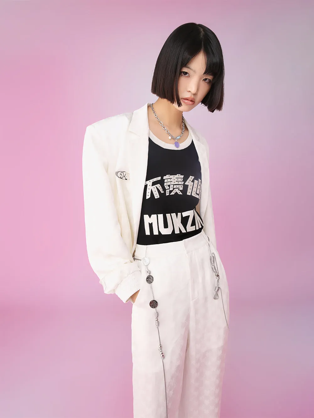 MUKZIN New White Comfortable Suit Pants