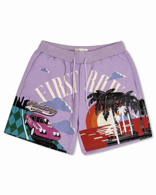 NEW FIRST ROW Mandatory Vacation Graphic Shorts