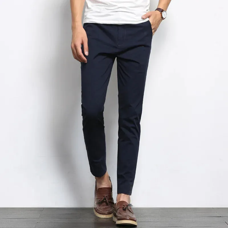 Nine-Point Slim-Stretch Cropped Pants