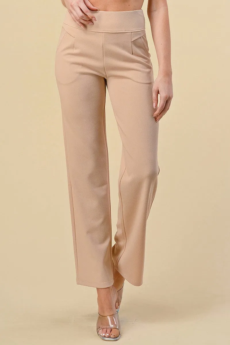 Nude Tone High Waist Pants