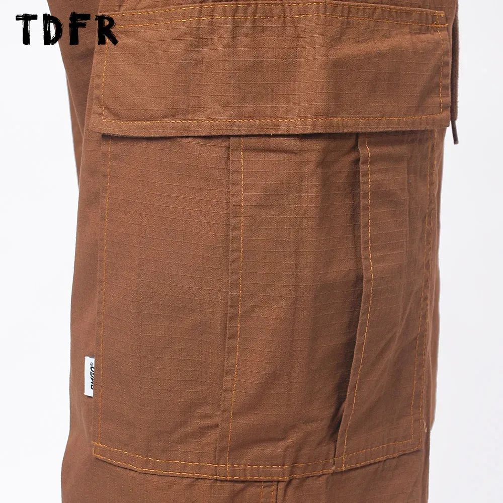 Pocket Cargo Joggers Pants - Pleated Safari Style - Solid Color