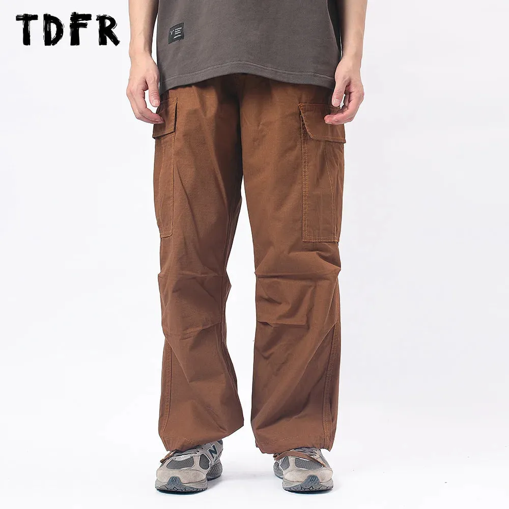 Pocket Cargo Joggers Pants - Pleated Safari Style - Solid Color