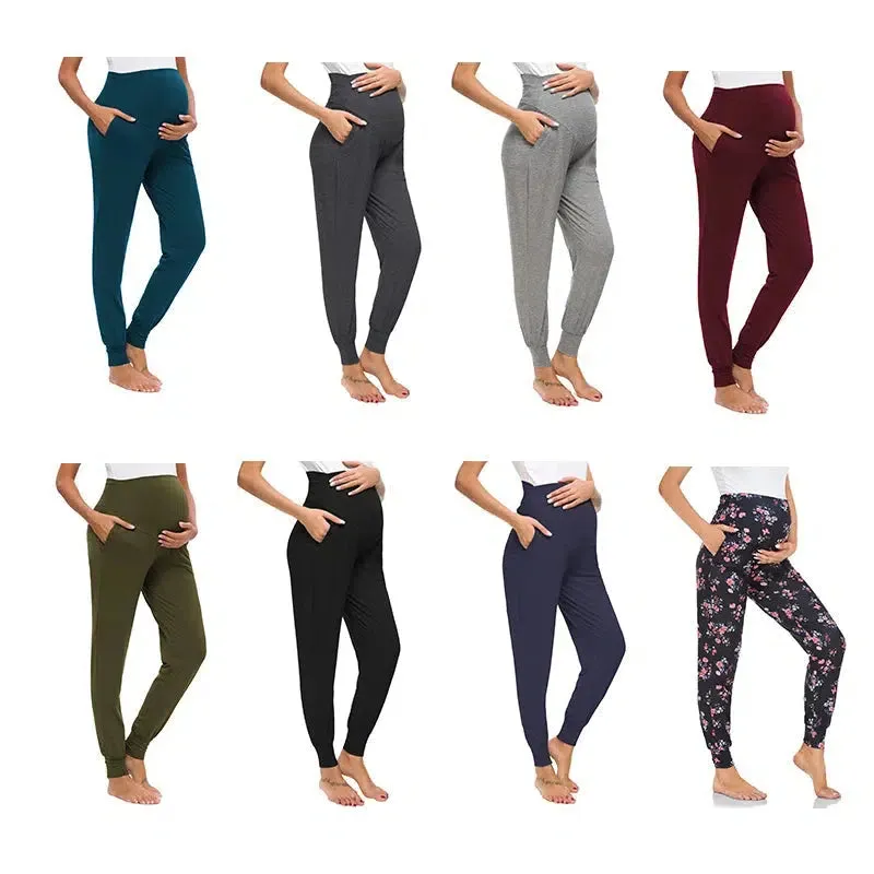 Pregnancy Stretch Lounge Pants with High Waist