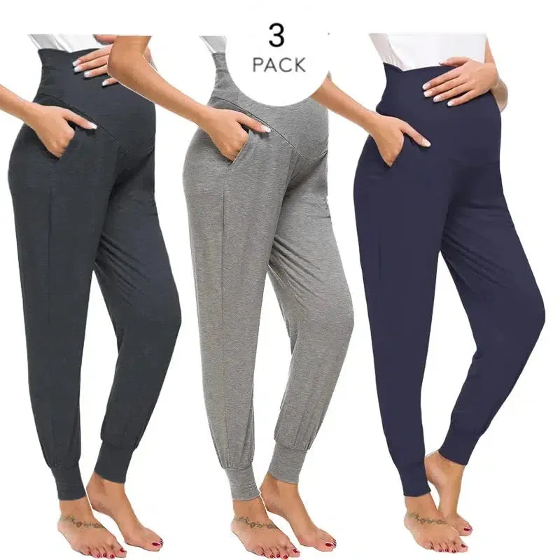 Pregnancy Stretch Lounge Pants with High Waist