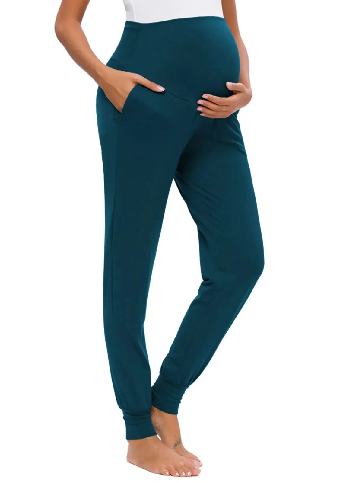 Pregnancy Stretch Lounge Pants with High Waist