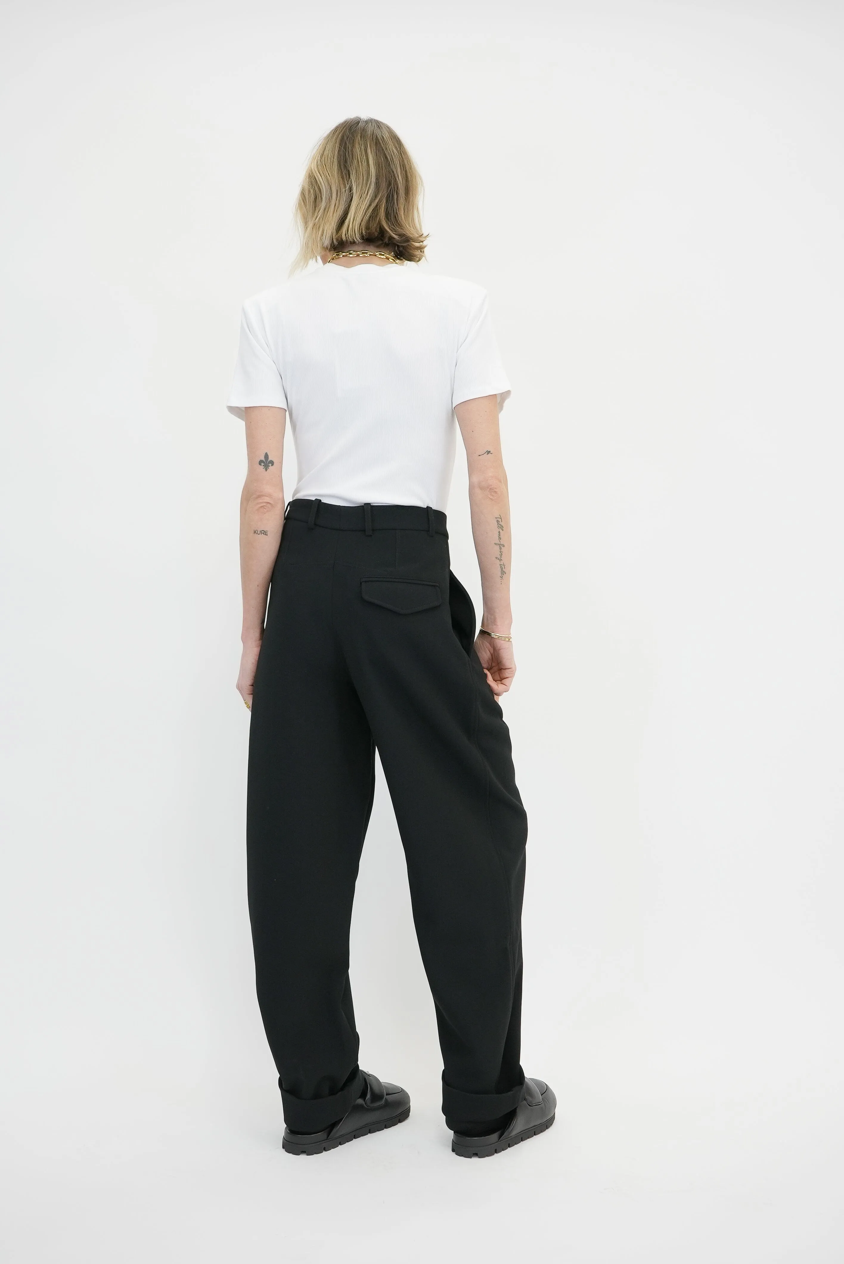 PSALM BOYISH HEAVY CREPE PANTS