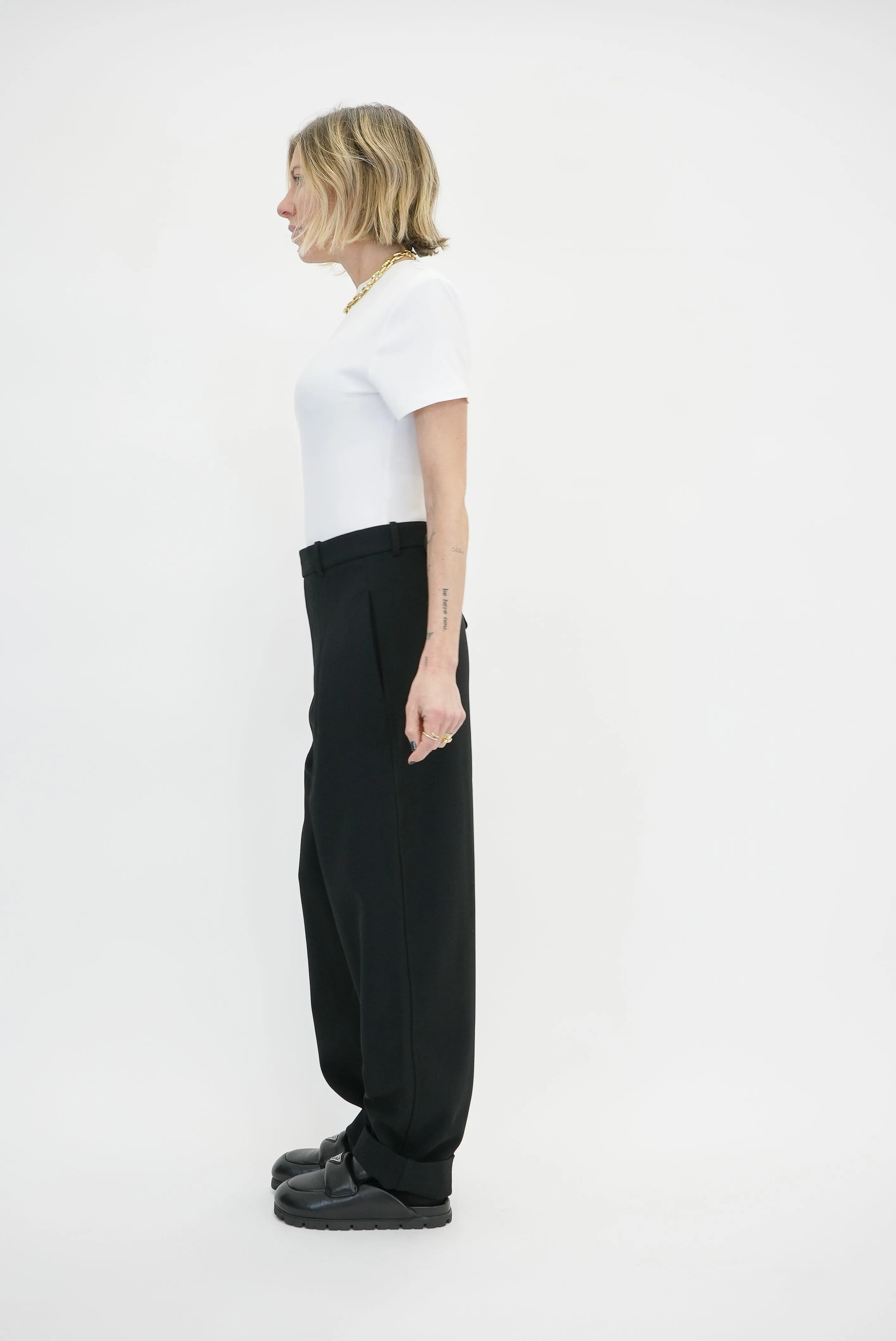 PSALM BOYISH HEAVY CREPE PANTS