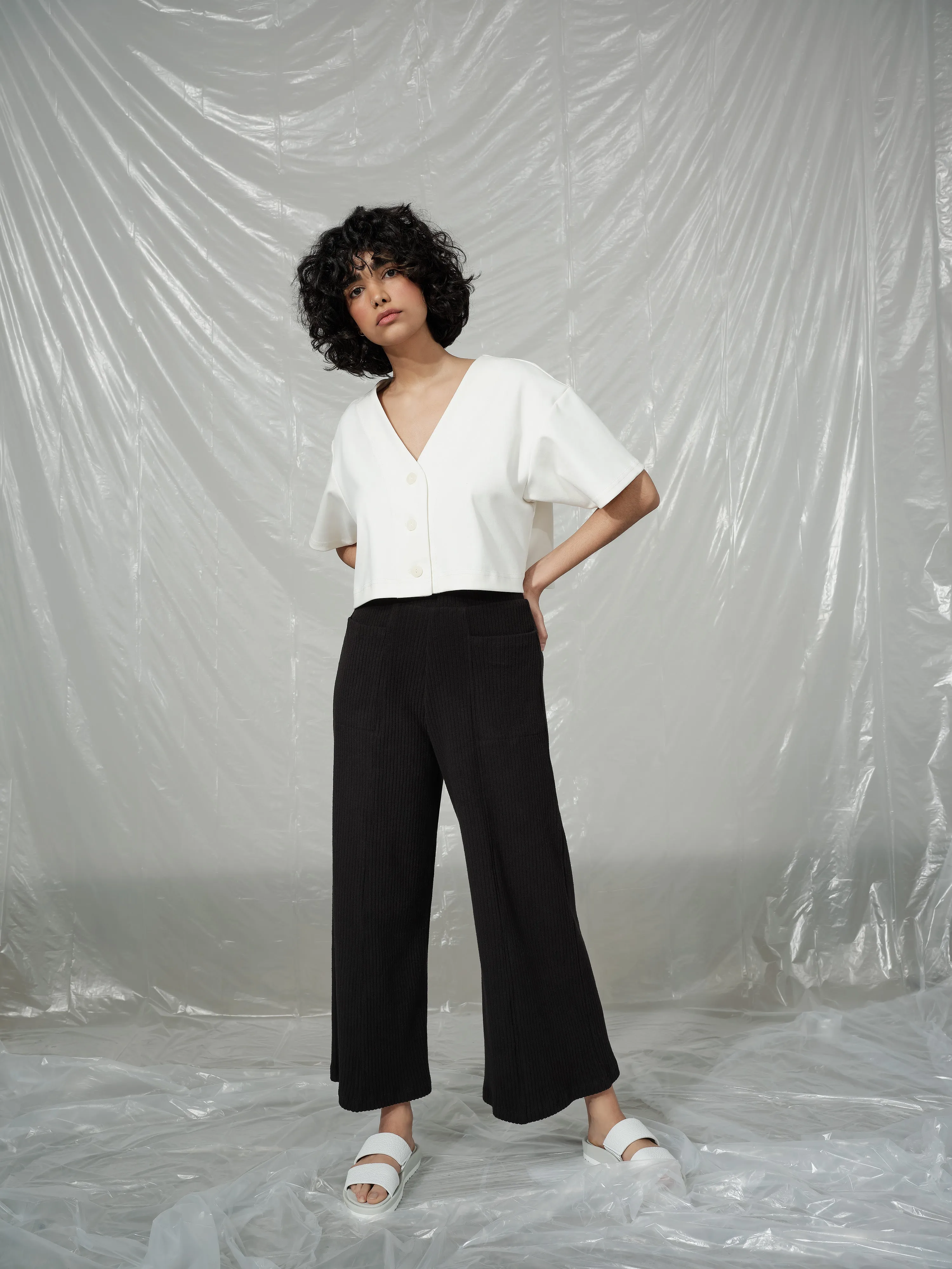 SAMPLE FALCO wide leg pant-XS