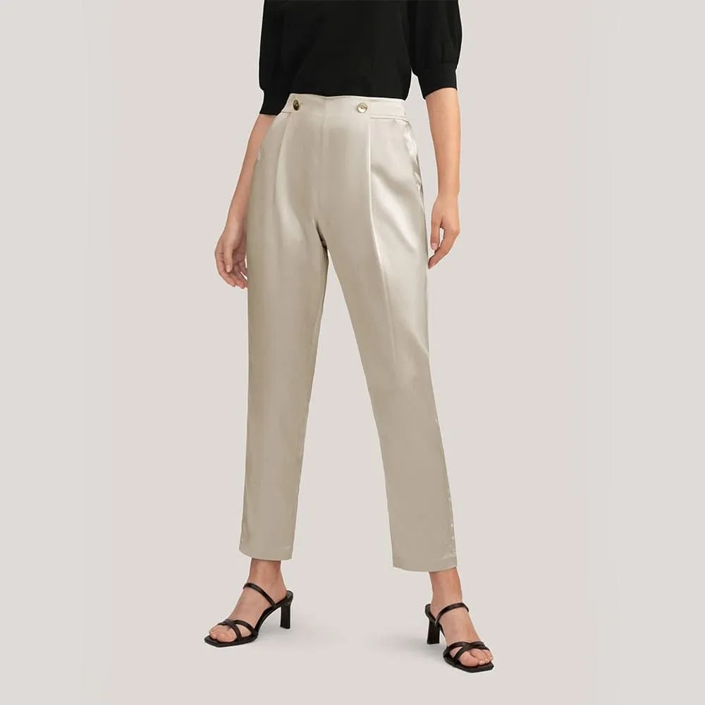 Spring Silk Pants - 100% Charmeuse Silk for Cool, Comfortable Style