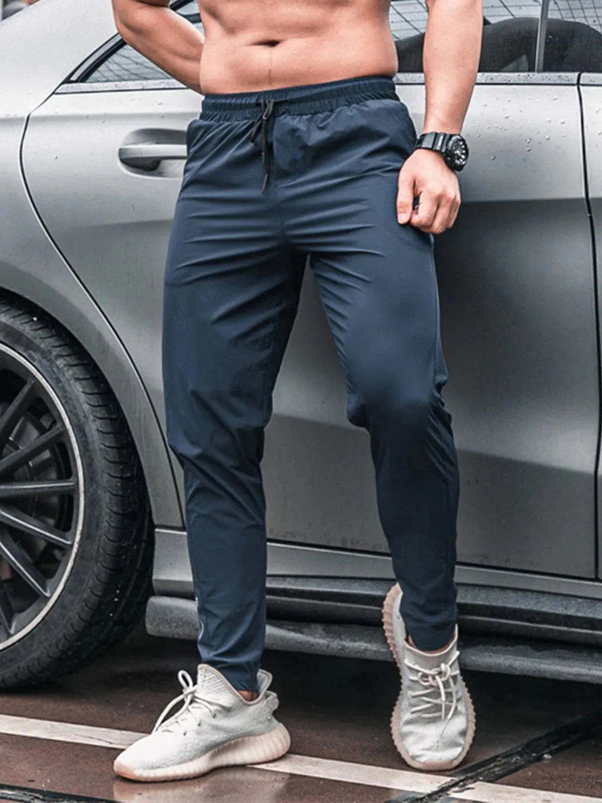 Stretch Slim Fit Jogger Workout Pants Lightweight