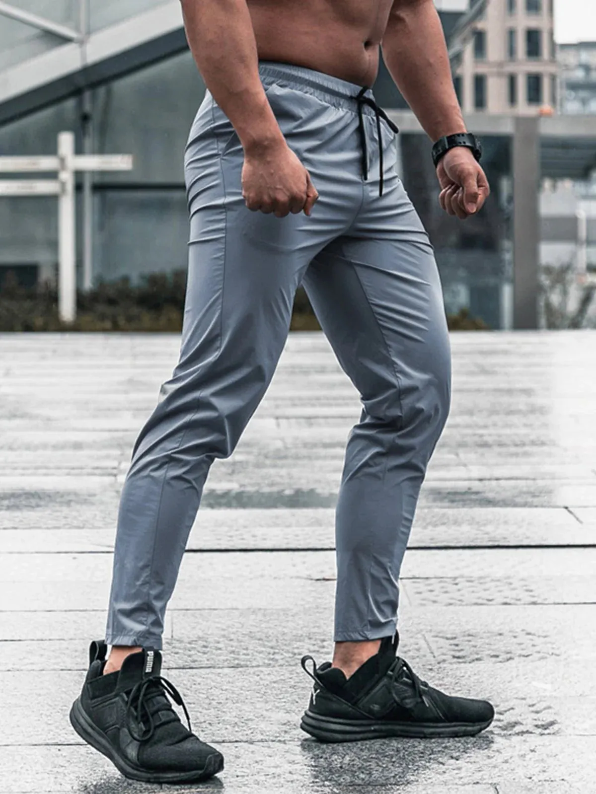 Stretch Slim Fit Jogger Workout Pants Lightweight