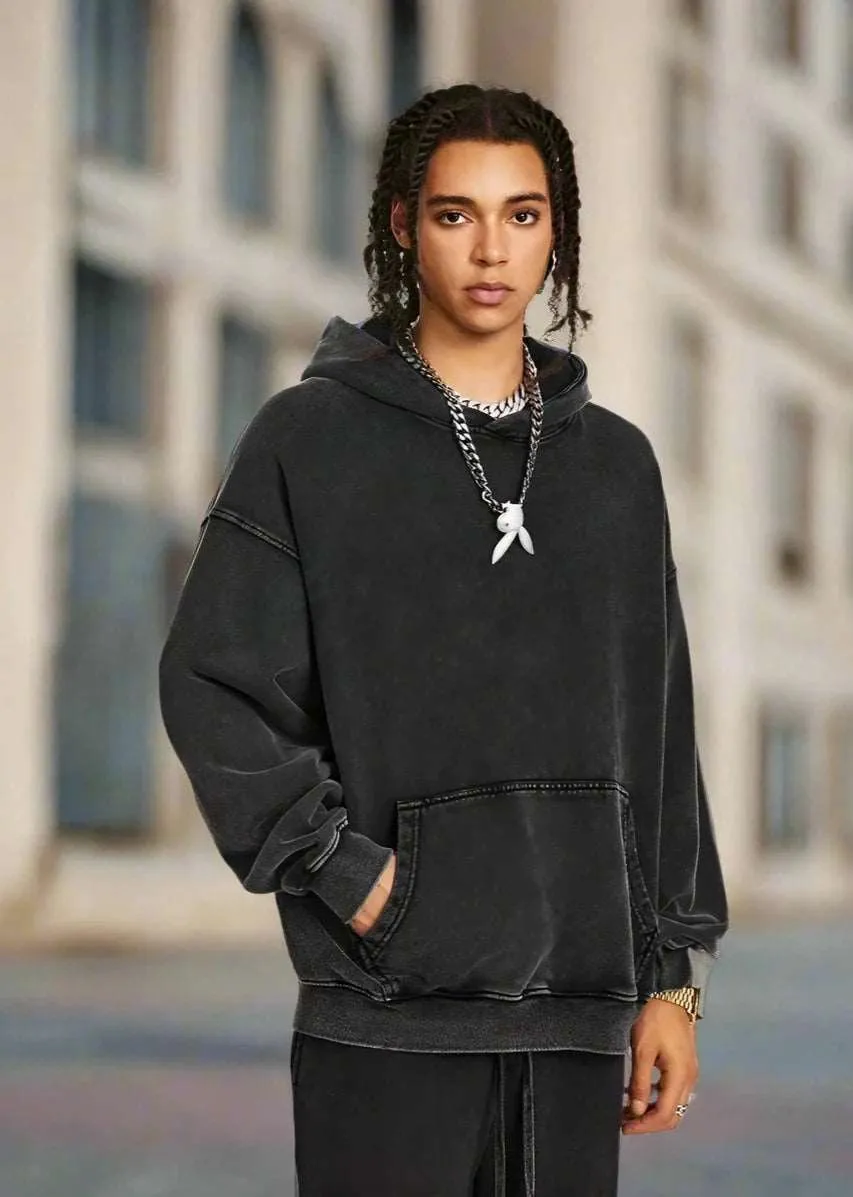 Unisex Comfortable Loose Hoodie and Sweatpants Outfit