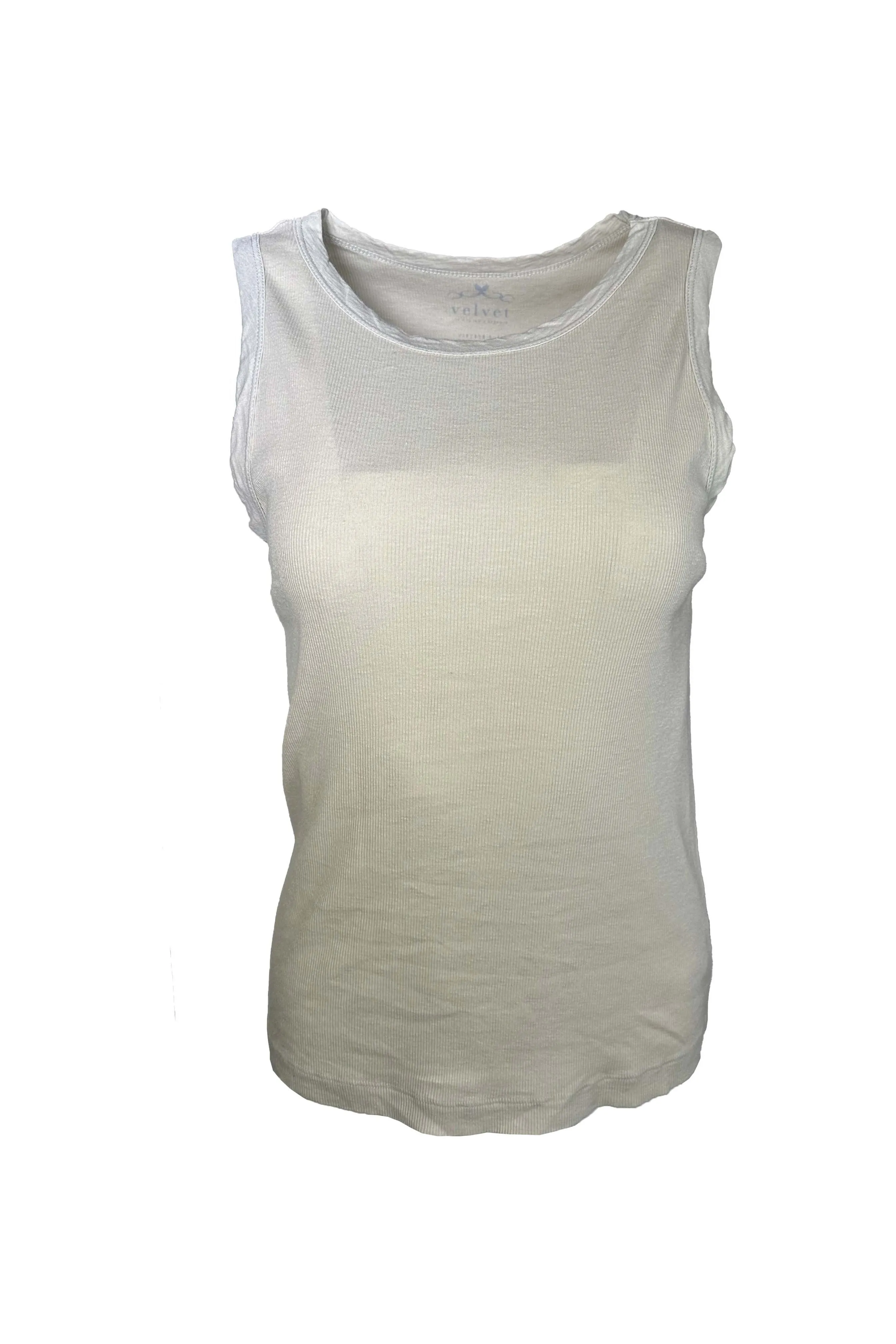 Velvet by Graham & Spencer Maxie Cotton Slub Ribbed Tank | Sand