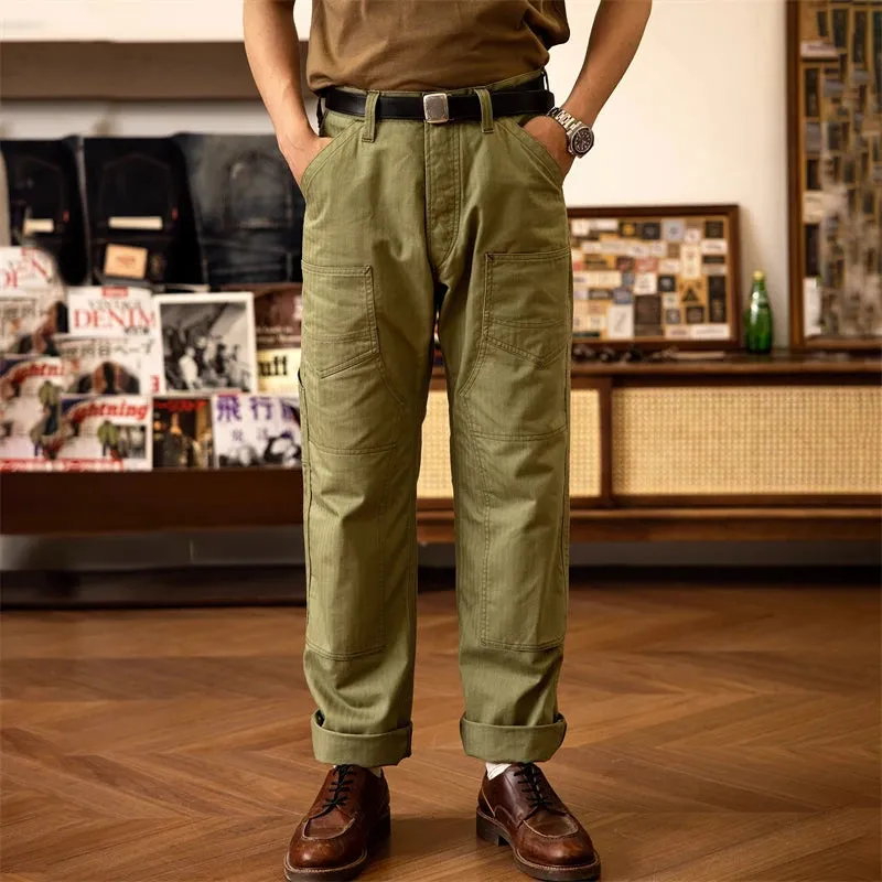 Vintage Inspired Casual Pants - HBT Derrickman Overalls