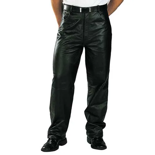 Xelement 860 Men's 'Classic' Black Loose Fit Motorcycle Casual Leather